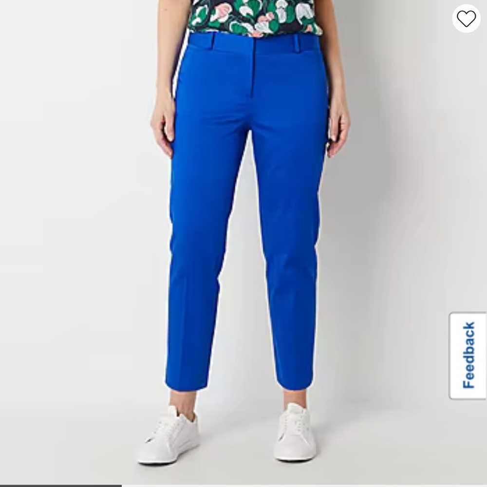 Liz Claiborne Emma Ankle Length Mid-Rise Pants - Size 18 - Royal Blue